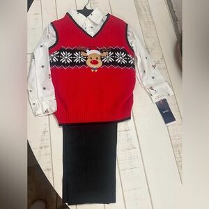 3 Piece Christmas Reindeer Outfit from Izod size 4T